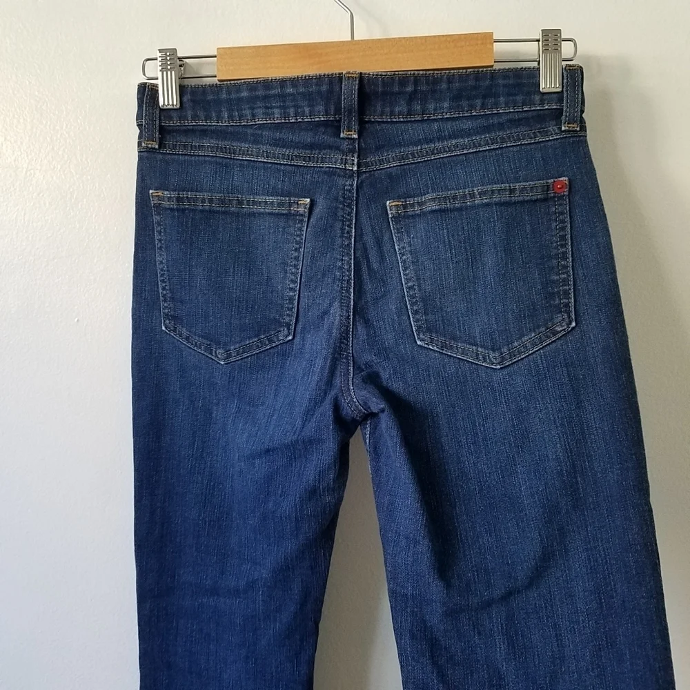 Spanx The Slim-X Straight Blue Midrise Dark Wash Denim Size 27 - Picture 9 of 12